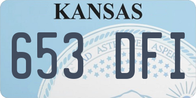 KS license plate 653DFI