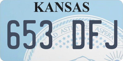 KS license plate 653DFJ