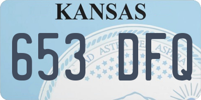 KS license plate 653DFQ