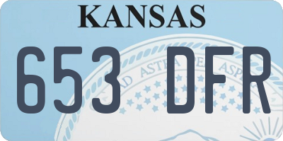 KS license plate 653DFR
