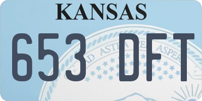 KS license plate 653DFT