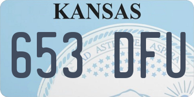 KS license plate 653DFU
