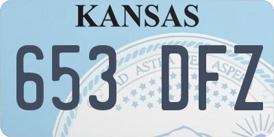 KS license plate 653DFZ