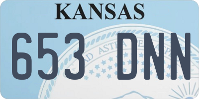 KS license plate 653DNN