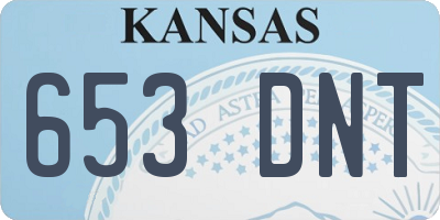 KS license plate 653DNT