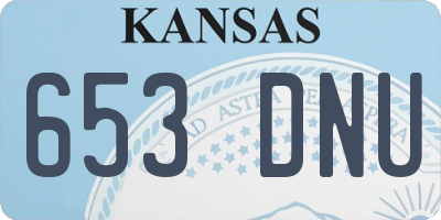 KS license plate 653DNU