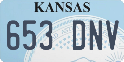 KS license plate 653DNV