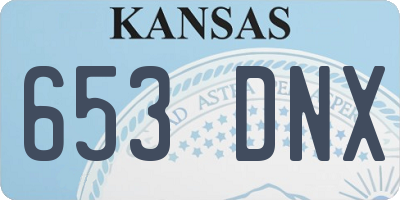 KS license plate 653DNX