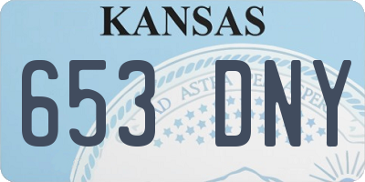 KS license plate 653DNY