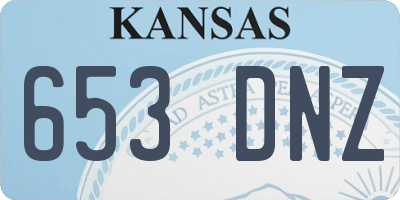 KS license plate 653DNZ