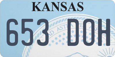 KS license plate 653DOH