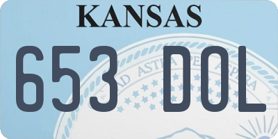 KS license plate 653DOL