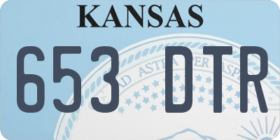 KS license plate 653DTR