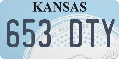KS license plate 653DTY