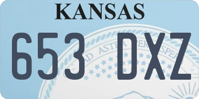 KS license plate 653DXZ