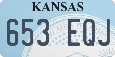 KS license plate 653EQJ