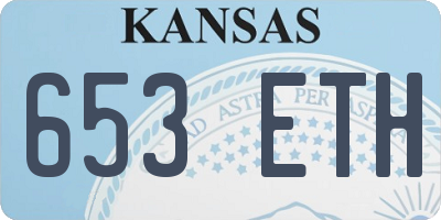 KS license plate 653ETH