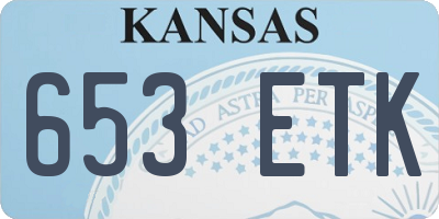 KS license plate 653ETK