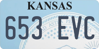 KS license plate 653EVC