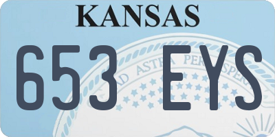 KS license plate 653EYS