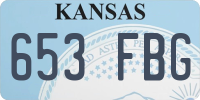 KS license plate 653FBG