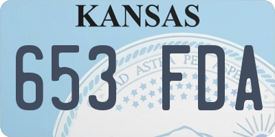 KS license plate 653FDA