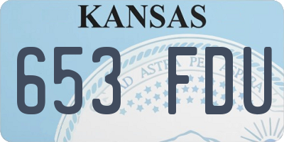 KS license plate 653FDU