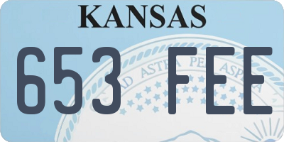 KS license plate 653FEE