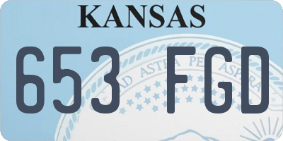 KS license plate 653FGD
