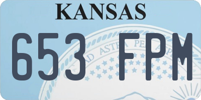 KS license plate 653FPM