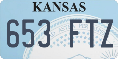 KS license plate 653FTZ