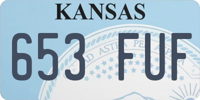 KS license plate 653FUF