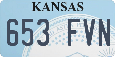 KS license plate 653FVN