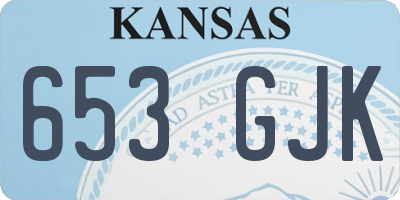 KS license plate 653GJK