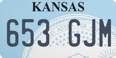KS license plate 653GJM