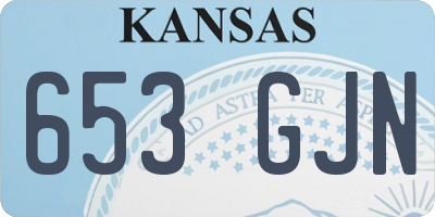 KS license plate 653GJN