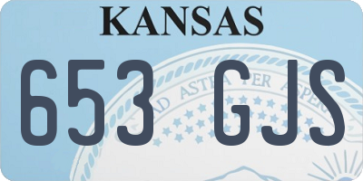 KS license plate 653GJS