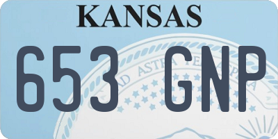 KS license plate 653GNP