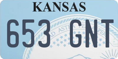 KS license plate 653GNT