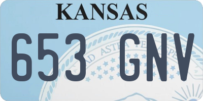 KS license plate 653GNV