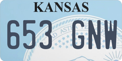 KS license plate 653GNW