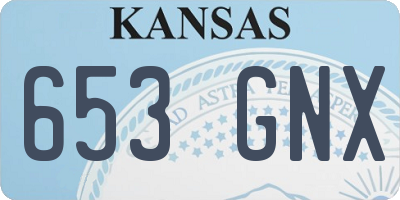KS license plate 653GNX