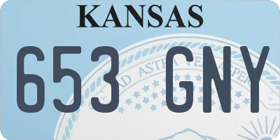 KS license plate 653GNY