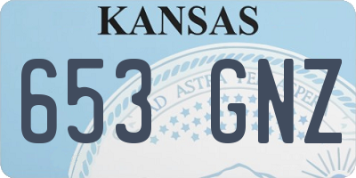 KS license plate 653GNZ
