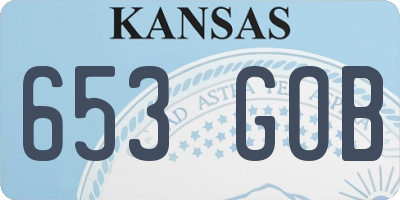 KS license plate 653GOB