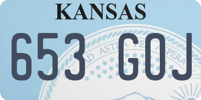 KS license plate 653GOJ