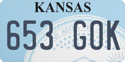 KS license plate 653GOK