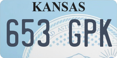 KS license plate 653GPK