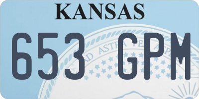 KS license plate 653GPM