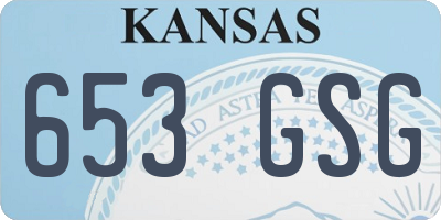 KS license plate 653GSG